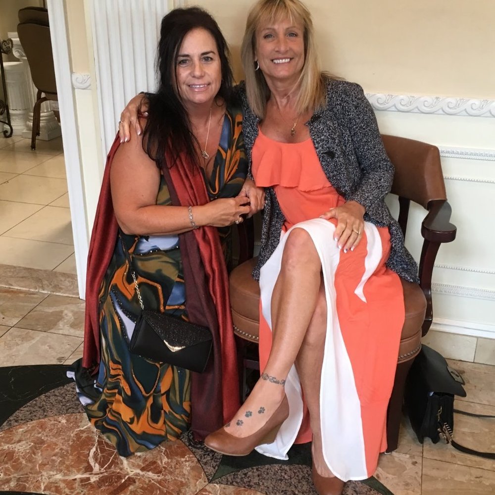 Orange & White Hi Low Dress